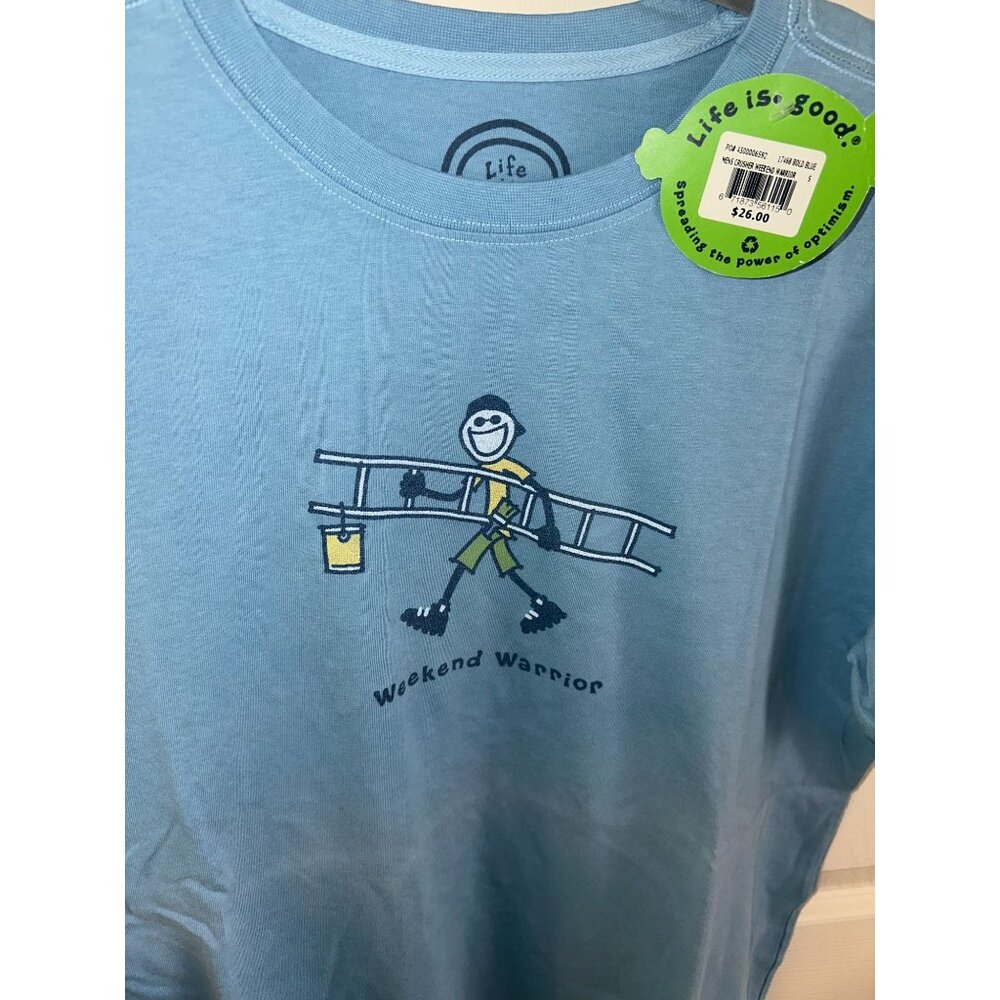 NWT Men's Life is Good "Weekend Warrior" T-shirt Size Small